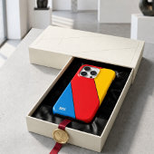 Monogrammiertes Bauhaus-Retro-Mid-Century-Farbenbl Case-Mate iPhone Hülle