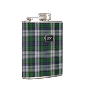 Monogrammiertes Black Watch Dress Tartan Kariert F Flachmann (Rechts)