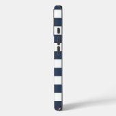 Monogrammiertes blau-weiß gestreiftes Handygehäuse Case-Mate iPhone Hülle (Rückseite / Links)