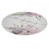Monogrammiertes Blumen-Schneidbrett Schneidebrett (Ecke)