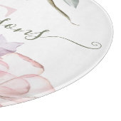Monogrammiertes Blumen-Schneidbrett Schneidebrett (Ecke)