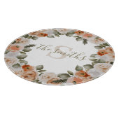 Monogrammiertes Blumen-Schneidbrett Schneidebrett (Ecke)