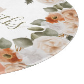 Monogrammiertes Blumen-Schneidbrett Schneidebrett (Ecke)