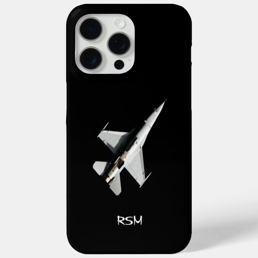 Monogrammiertes Flugzeug, Kampfflugzeug, PILOT, Ma Case-Mate iPhone Hülle (Rückseite)