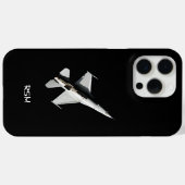 Monogrammiertes Flugzeug, Kampfflugzeug, PILOT, Ma Case-Mate iPhone Hülle (Rückseite (Horizontal))