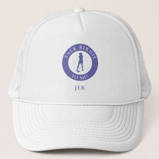 Monogrammiertes Golf Funny Golfer Birdie Spruch Be Truckerkappe (Vorderseite)