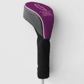 Monogrammiertes Golfkopfcover Golf Headcover (angewinkelt)