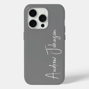 Monogrammiertes Grau  Case-Mate iPhone Hülle