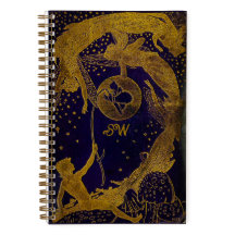 Monogrammiertes Lang Violettes Feenbuch gepunktete