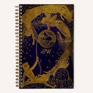 Monogrammiertes Lang Violettes Feenbuch gepunktete Notizblock