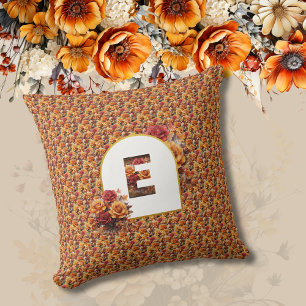Monogrammiertes Mutter Oma Geburtstag Herbst Blume Kissen