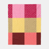 Monogrammiertes Polka Dots Muster Fleecedecke (Vorderseite)