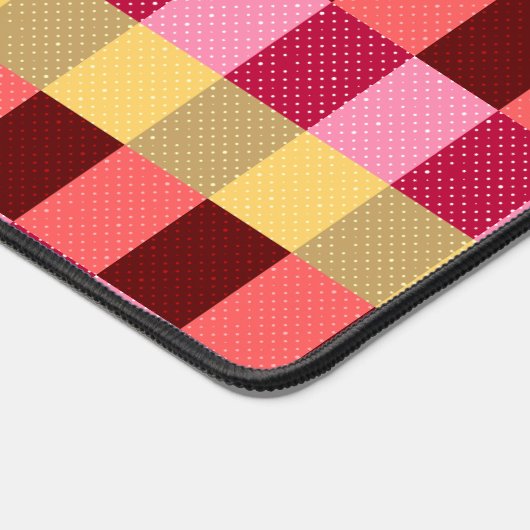 Monogrammiertes Polka Dots Muster Schreibtischunterlage (Ecke)