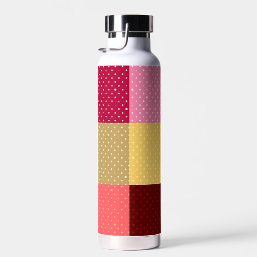 Monogrammiertes Polka Dots Muster Trinkflasche (Rechts)