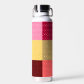 Monogrammiertes Polka Dots Muster Trinkflasche (Rückseite)