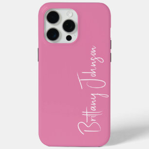 Monogrammiertes Rosa Case-Mate iPhone Hülle