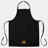 Monogrammiertes Schwarz Chic Schürze (Vorderseite)