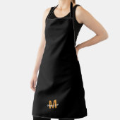 Monogrammiertes Schwarz Chic Schürze (InSitu)