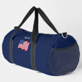 Monogrammiertes US-Flagge großes Reisetasche Duffle Bag (Rechte Ecke)