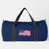 Monogrammiertes US-Flagge großes Reisetasche Duffle Bag (Rückseite)