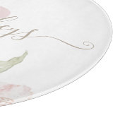 Monogrammiertes Wasserfarben-Blumen-Schneidbrett Schneidebrett (Ecke)