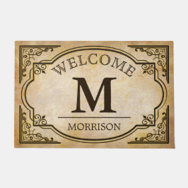 Monogramminitialen für elegantes und klassisches V Fußmatte