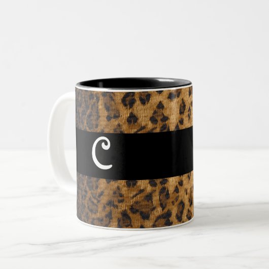 Monogramminitialen Kaffee-Tassen des Zweifarbige Tasse (Vorderseite Links)