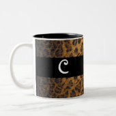 Monogramminitialen Kaffee-Tassen des Zweifarbige Tasse (Links)