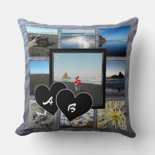Monogrammkissen mit Fotocollage Kissen