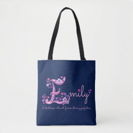 Monogrammkunst Emilys E und Namenbedeutung Tasche
