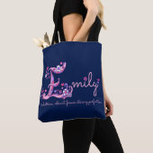 Monogrammkunst Emilys E und Namenbedeutung Tasche (Von Nahem)