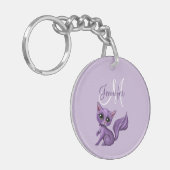 Monogrammlila Kitty Schlüsselanhänger (Vorderseite links)