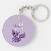 Monogrammlila Kitty Schlüsselanhänger (Rückseite)