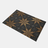 MonogrammluxusgoldMandala Muster Fußmatte (Schrägansicht)