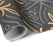MonogrammluxusgoldMandala Muster Geschenkpapier (Rolleneckpunkt)