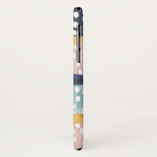 Monogrammm | Abstraktes Muster Case-Mate iPhone Hülle (Hinten/Links)