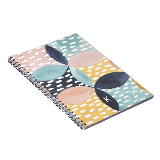 Monogrammm | Abstraktes Muster Notizblock (Rechte Seite)