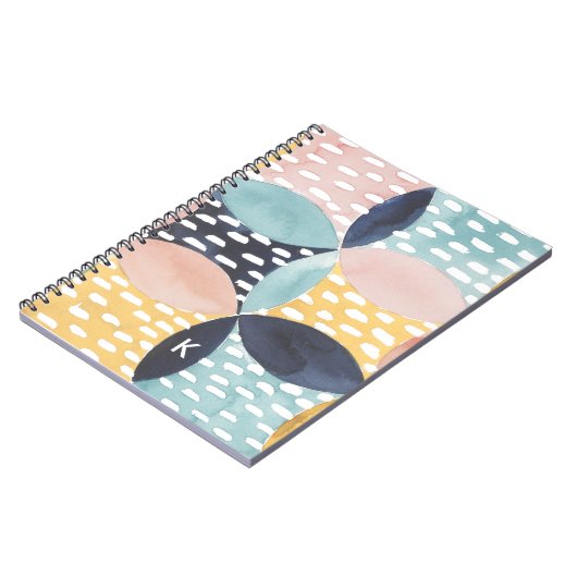 Monogrammm | Abstraktes Muster Notizblock (Linke Seite)