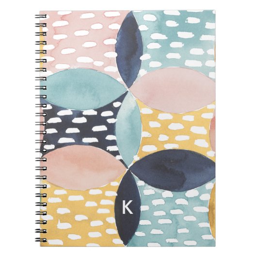 Monogrammm | Abstraktes Muster Notizblock (Vorderseite)
