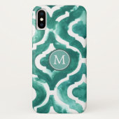 Monogrammm | Aquamarine Motif IV Case-Mate iPhone Hülle (Rückseite)