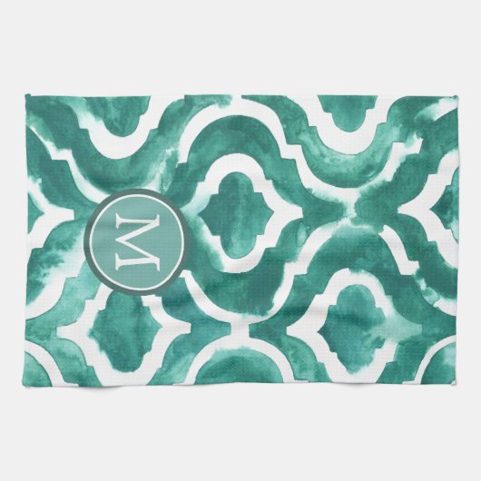 Monogrammm | Aquamarine Motif IV Handtuch (Horizontal)