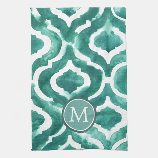 Monogrammm | Aquamarine Motif IV Handtuch (Vertikal)