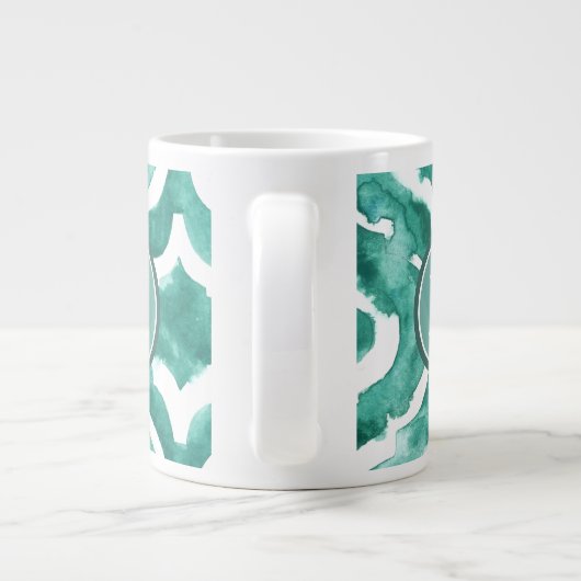 Monogrammm | Aquamarine Motif IV Jumbo-Tasse (Rückseite)