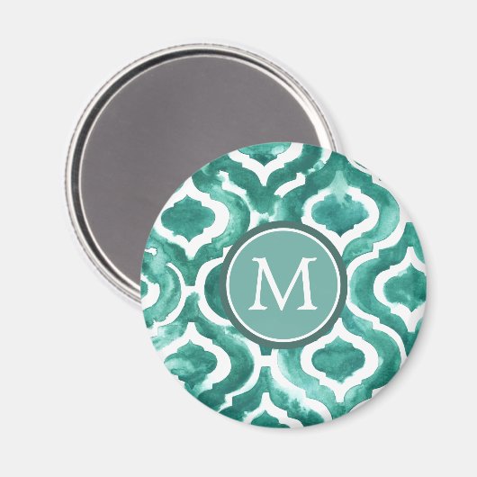 Monogrammm | Aquamarine Motif IV Magnet (Vorderseite/Rückseite)