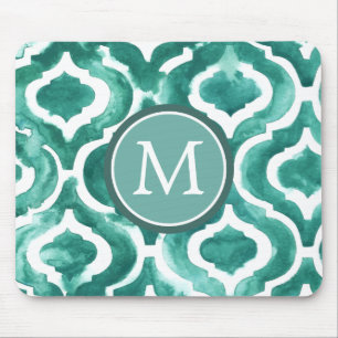 Monogrammm   Aquamarine Motif IV Mousepad