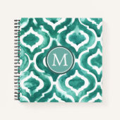 Monogrammm | Aquamarine Motif IV Notizblock (Vorderseite)