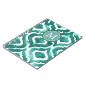 Monogrammm | Aquamarine Motif IV Notizblock (Linke Seite)