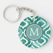 Monogrammm | Aquamarine Motif IV Schlüsselanhänger (Vorderseite)