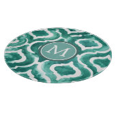Monogrammm | Aquamarine Motif IV Schneidebrett (Ecke)