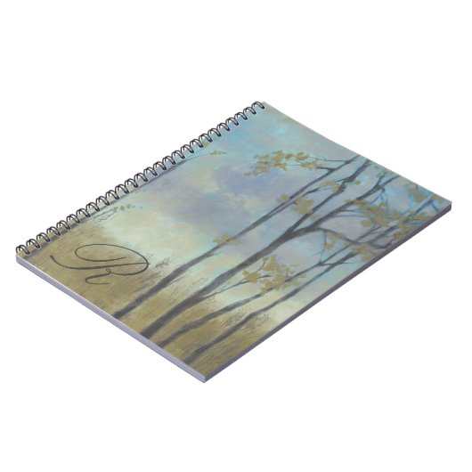 Monogrammm | Baumgebundene Weizengras I Notizblock (Linke Seite)